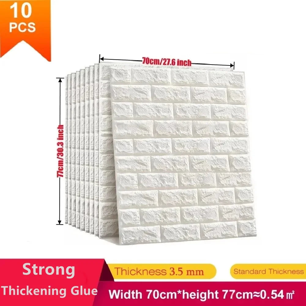 Bo 10 Mieng Dan Tuong 3D Self Adhesive Trang Tri Phong Khach