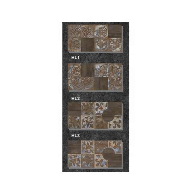 High Quality Brown Flower Pattern Ceramic Wall Tiles Modern Firebrick Finish for Kitchen Interior Decorative Wall Matt Finish