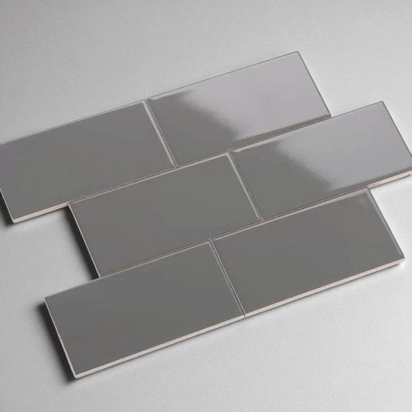 Gạch thẻ xám đạm mờ phẳng 75x150mm mã UTT36M