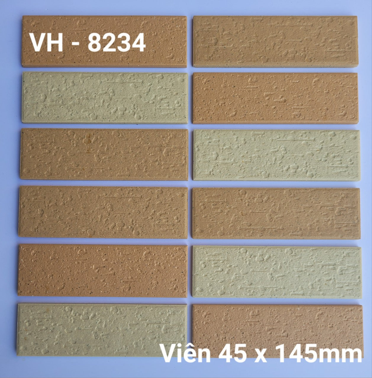 Gạch thẻ ngoại thất 45x145mm mã VH - 8234