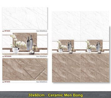 Gạch Ốp Tường 300x600 Bóng Trắng Vân Đá MT3644