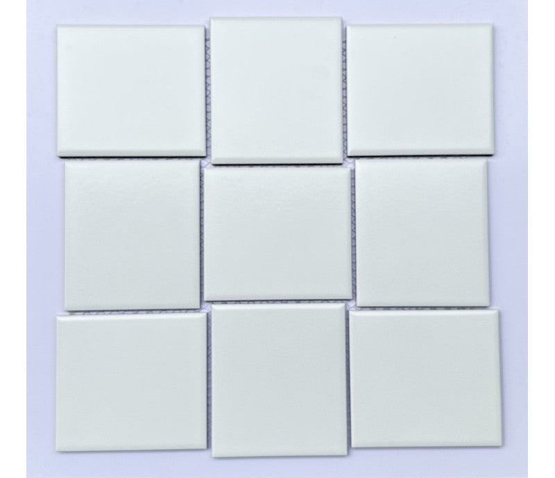Gạch Mosaic Gốm Vuông Màu Trắng MHT99