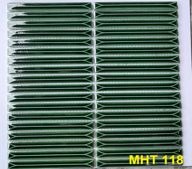 Gạch Mosaic Que Đũa MHT 118 Màu Xanh Lá