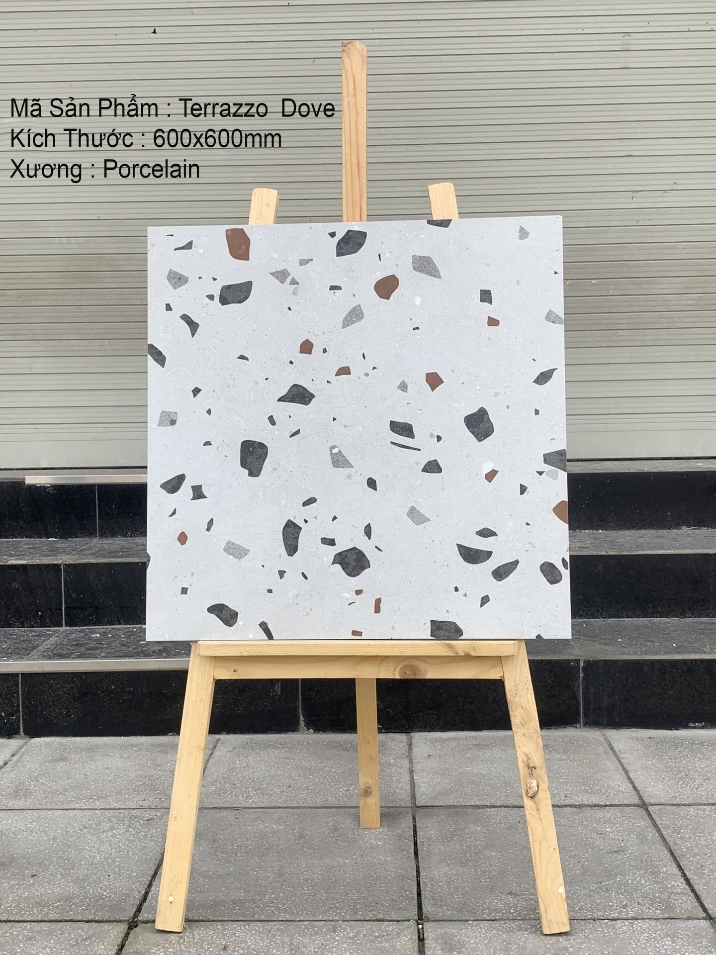Gạch 600x600 Terrazzo Ấn Độ Dove - Daisan Store
