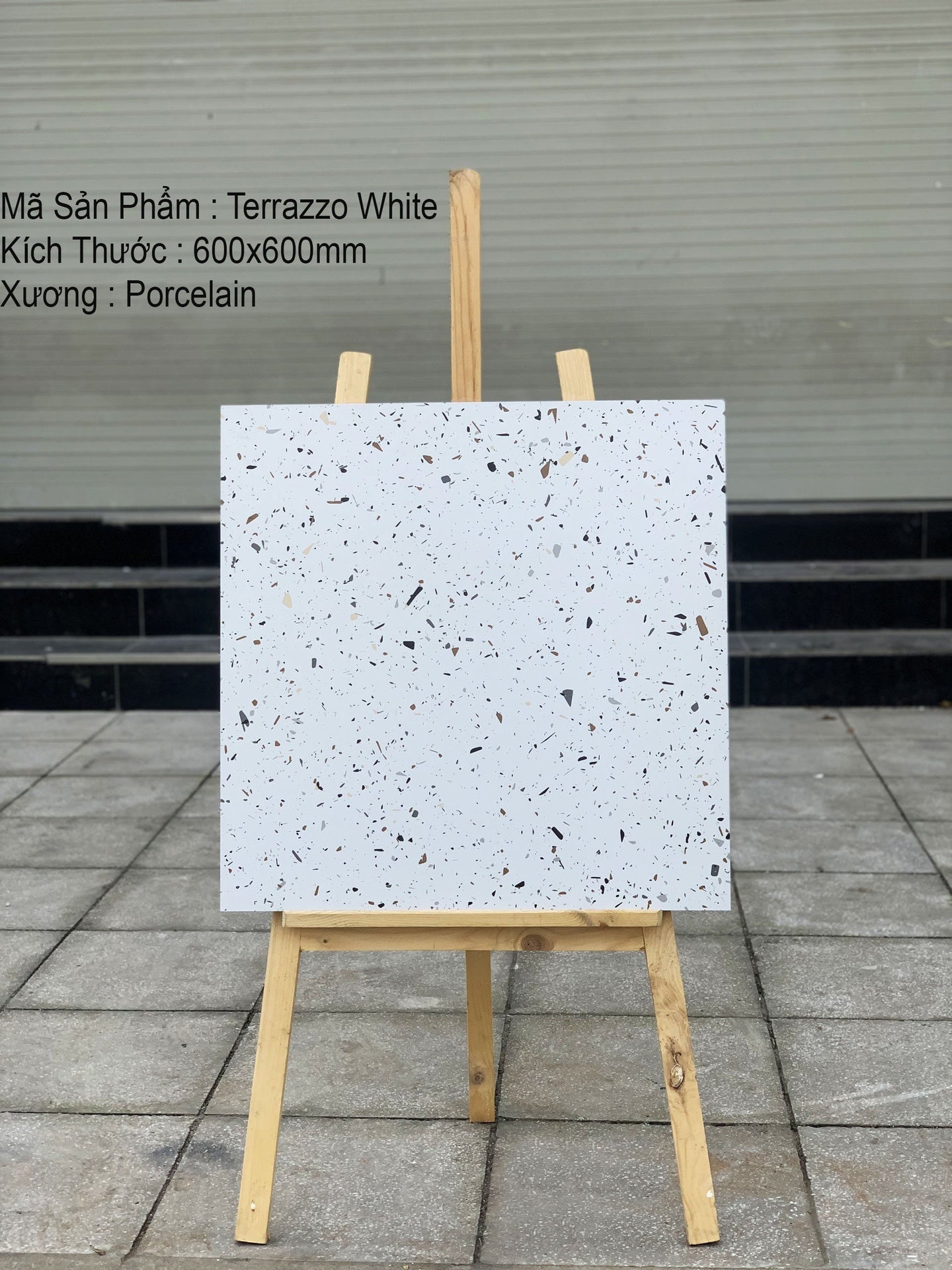 Gạch 600x600 Terrazzo Ấn Độ White - Daisan Store