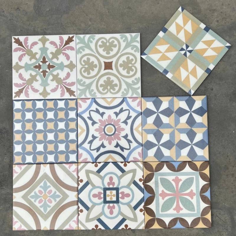 Gạch Bông Mix KT 200x200mm mã DC22 (BD trắng) - Daisan Store