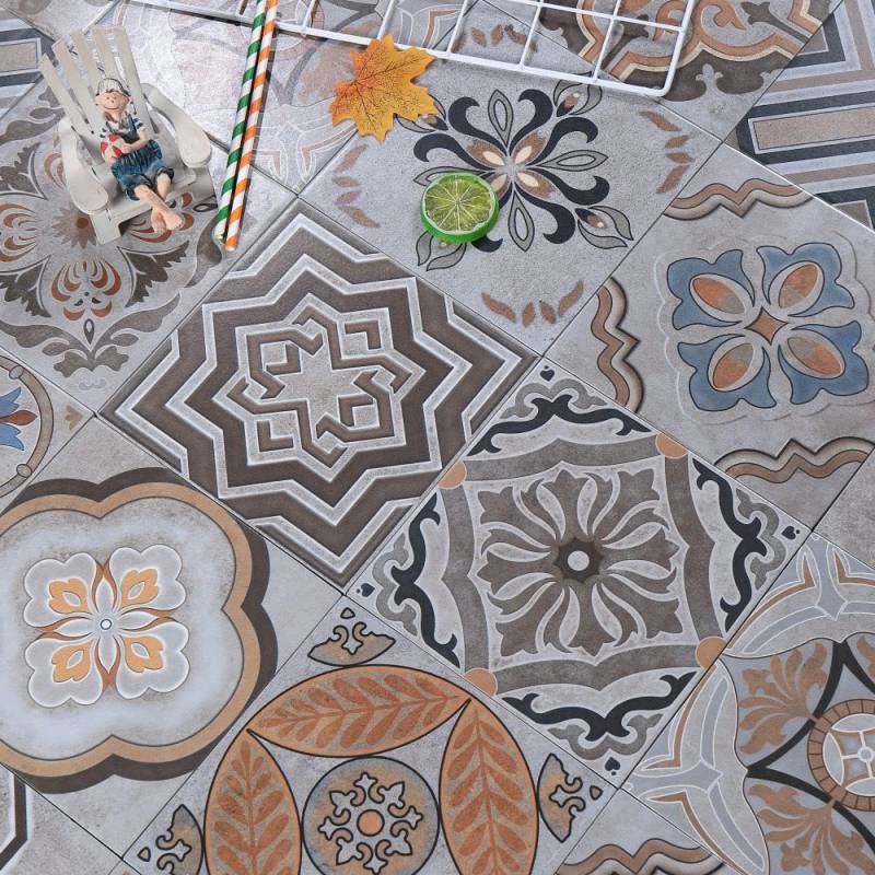 Gạch Bông Mix KT 200x200mm mã DC36 (BD trắng) - Daisan Store