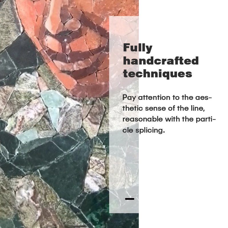 Gạch khảm mạ vàng hình tổ ong lục giác, đá cẩm thạch trắng - Daisan Store