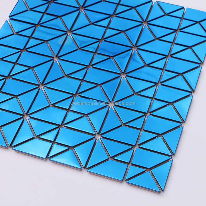 Gach Kham Thep Inox Hinh Xanh Lam 3D Guong Op Tuong - Daisan Store