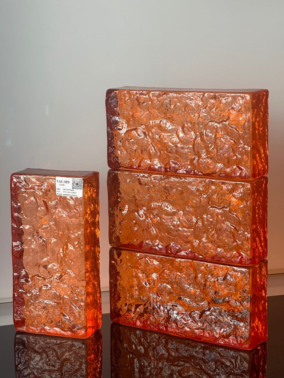 Gạch Kính Khối Đặc SP3 - Cam - Daisan Store