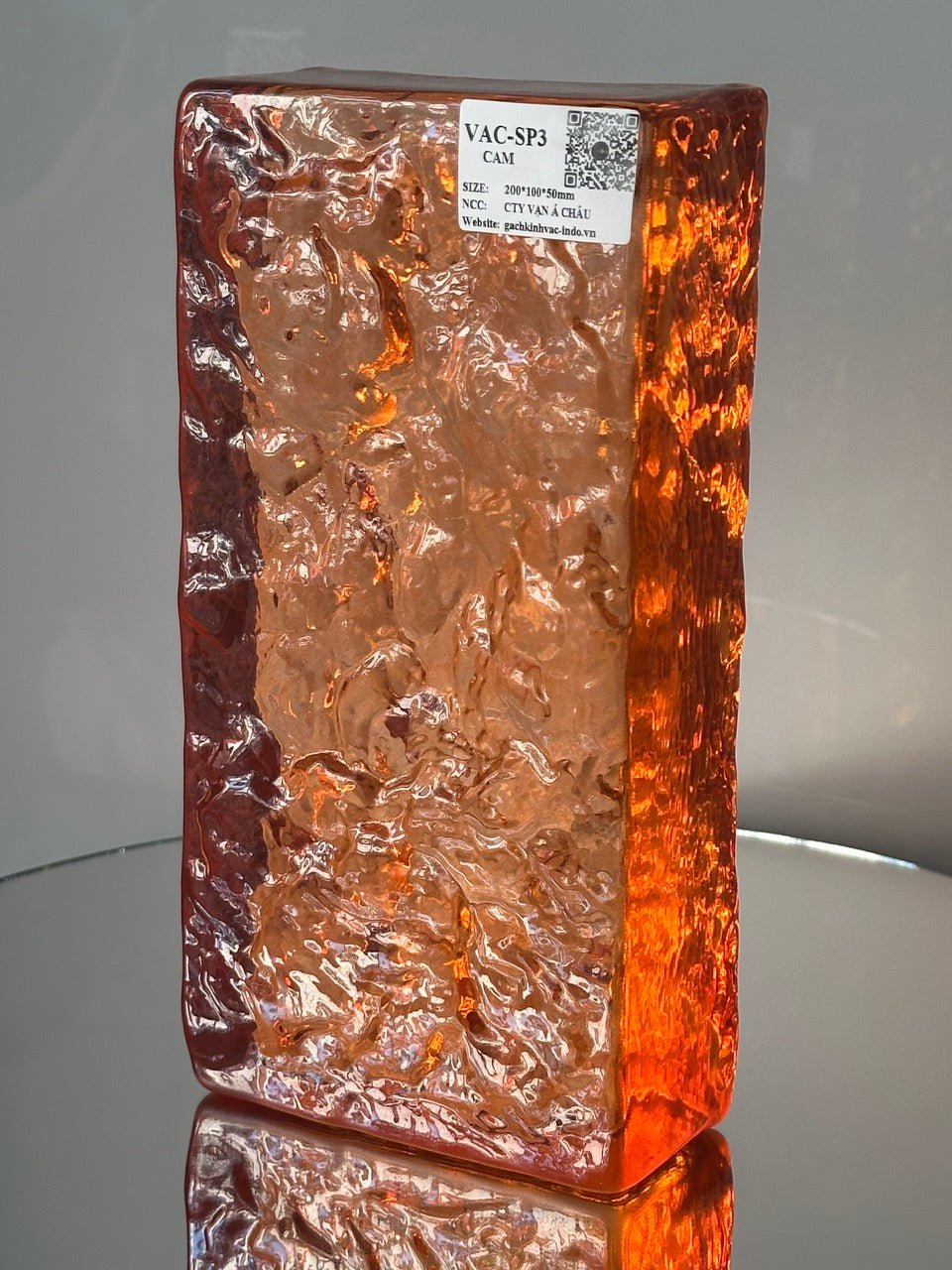 Gạch Kính Khối Đặc SP3 - Cam - Daisan Store