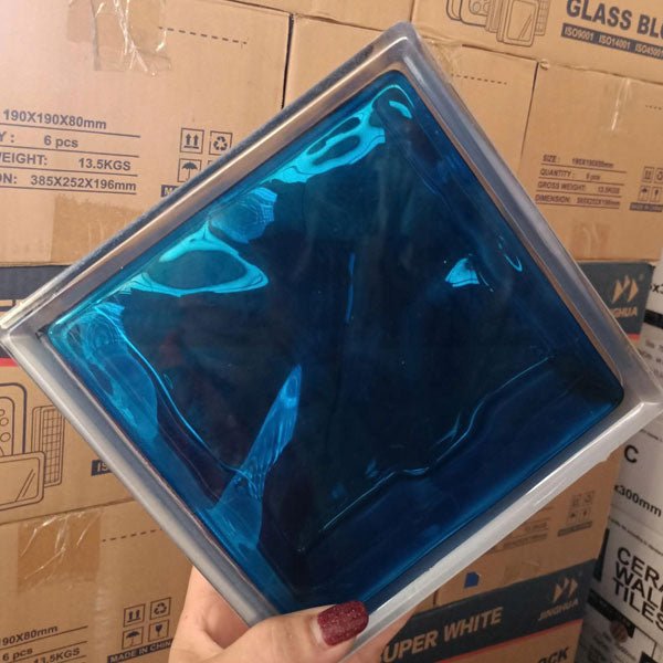 Gạch kính màu Trung Quốc 19x19x8cm - Daisan Store