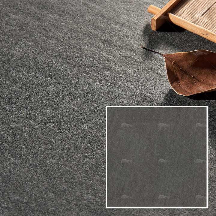 Gạch lát nền men sứ đen chống trơn bề mặt thô nhám kiểu cổ điển giá nhà máy Phật Sơn - Daisan Store