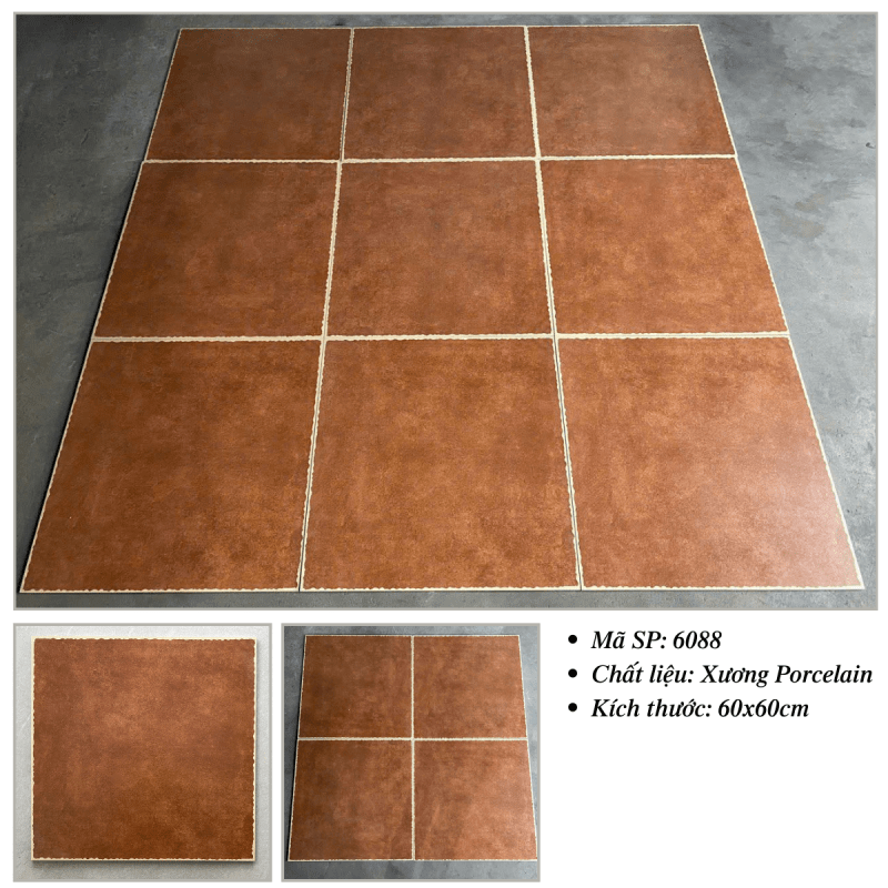Gạch lát sàn giả cổ 600x600mm 6088 - Daisan Store