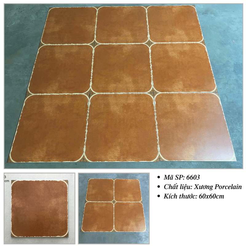 Gạch lát sàn giả cổ 600x600mm 6603 - Daisan Store
