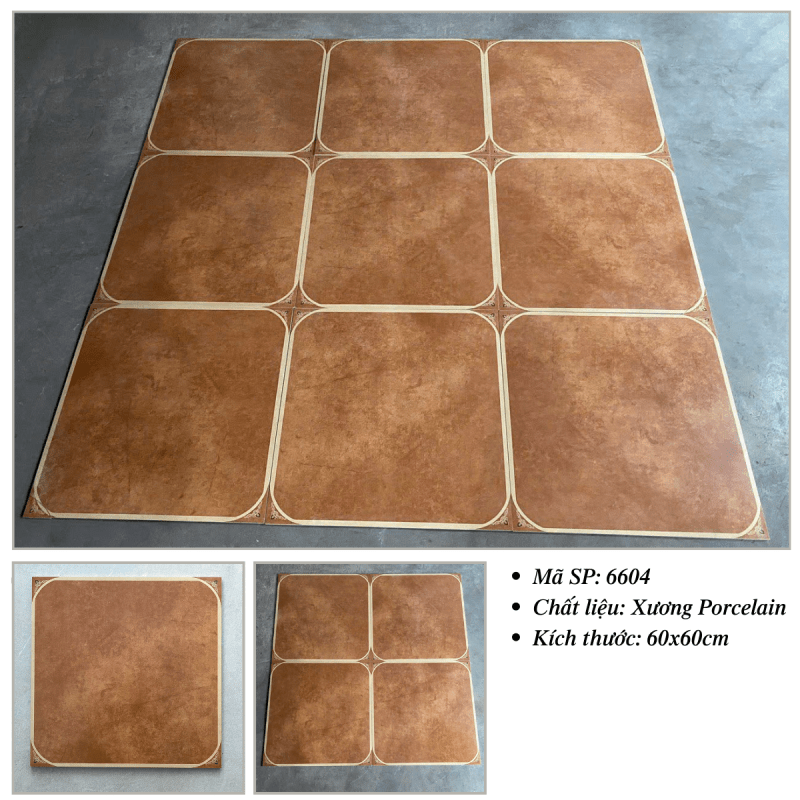 Gạch lát sàn giả cổ 600x600mm 6604 - Daisan Store