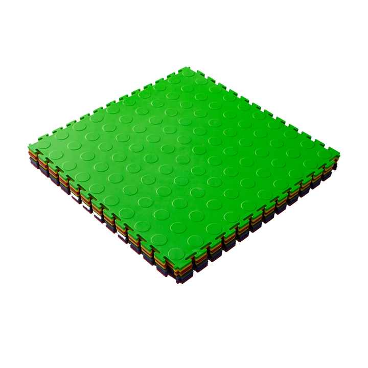 Gạch lát sàn nhà để xe Sàn nhựa liên kết 500x500x6mm Chất lượng tốt & bền chịu được xe nâng Nhà kho Xưởng PVC P02 - Daisan Store