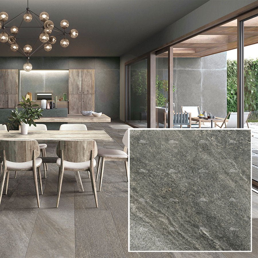 Gạch men mài bóng 600x600 20mm 10mm mờ, gạch sứ 600x1200 đen toàn thân - Daisan Store