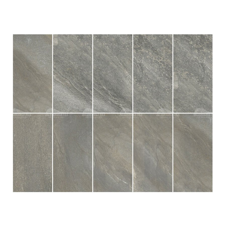 Gạch men mài bóng 600x600 20mm 10mm mờ, gạch sứ 600x1200 đen toàn thân - Daisan Store