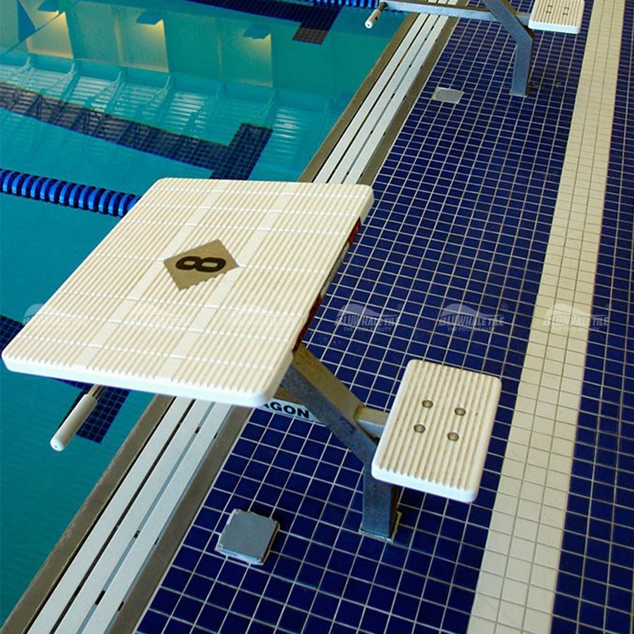 Gạch men sứ ốp lát bể bơi hình vuông màu hồng trắng xanh pha trộn bóng mờ giá rẻ 2x2 - Daisan Store