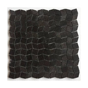 Gạch mosaic đá hình thoi 283x283mm màu đen - Daisan Store