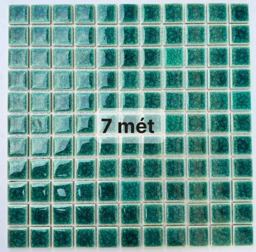 Gạch Mosaic Gốm Men Rạn 2 Lớp Xanh Ngọc MHG2546 - Daisan Store