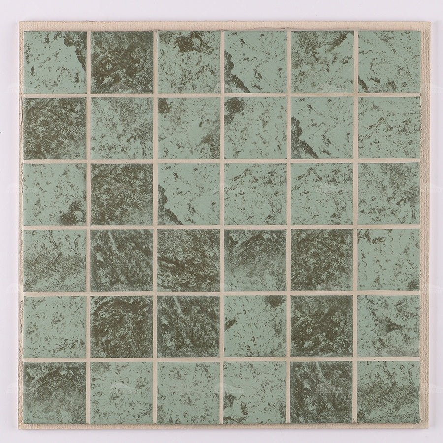 Gạch Mosaic Gốm Sứ Hình Vuông Bluwhale 48x48mm, Mặt Đá Marble Tự Nhiên, Màu Xanh Bali - Daisan Store