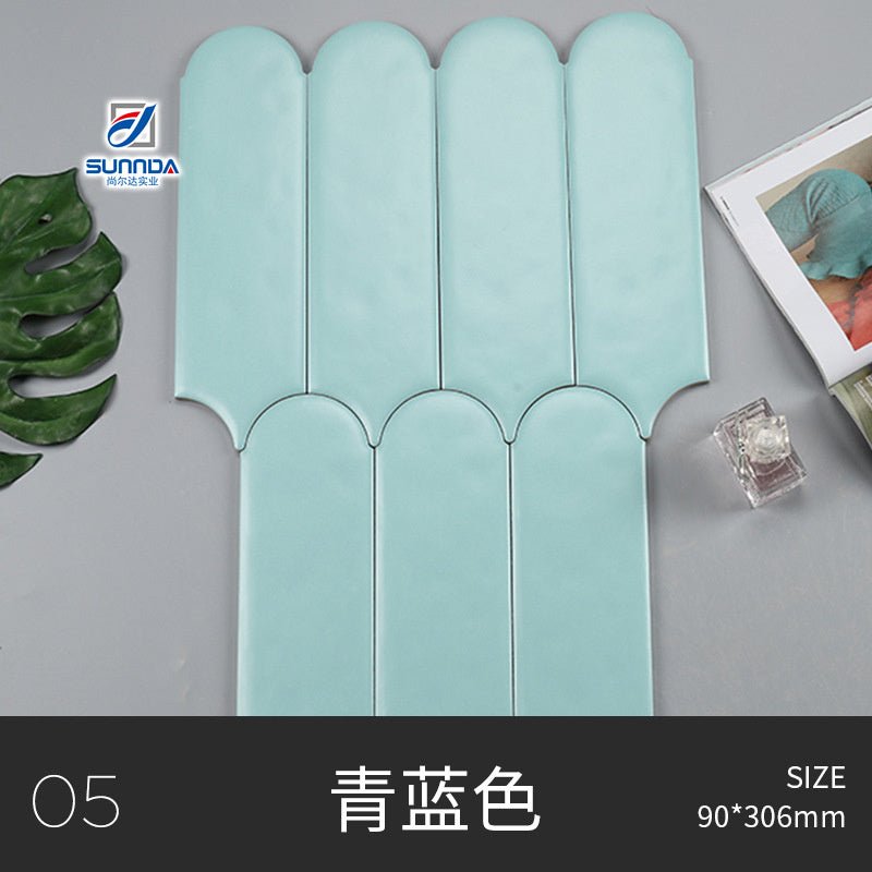 Gạch Mosaic Gốm Sứ Thủ Công Tráng Men Rạn Nứt Vân Lông Vũ 3D Hiện Đại Phật Sơn - Daisan Store