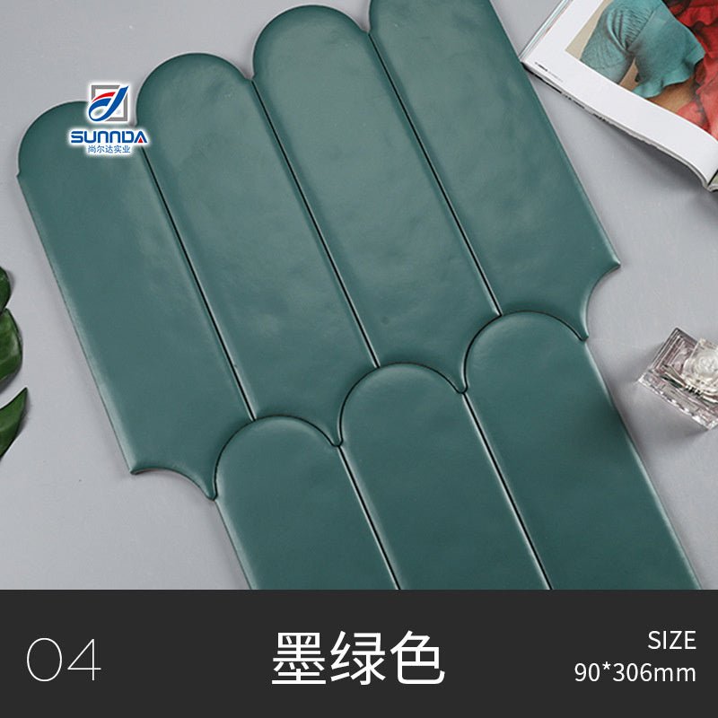 Gạch Mosaic Gốm Sứ Thủ Công Tráng Men Rạn Nứt Vân Lông Vũ 3D Hiện Đại Phật Sơn - Daisan Store