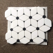 Gạch Mosaic Hiện Đại Thassos Trắng Đen Trang Trí - Daisan Store