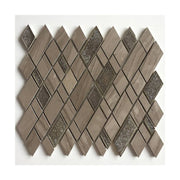 Gạch mosaic hình thoi mix đá 260x300mm màu nâu - Daisan Store