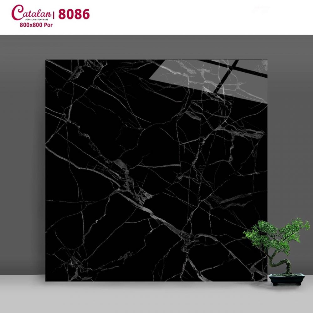 Gạch ốp lát Catalan đen chớp trắng 8086 - Daisan Store