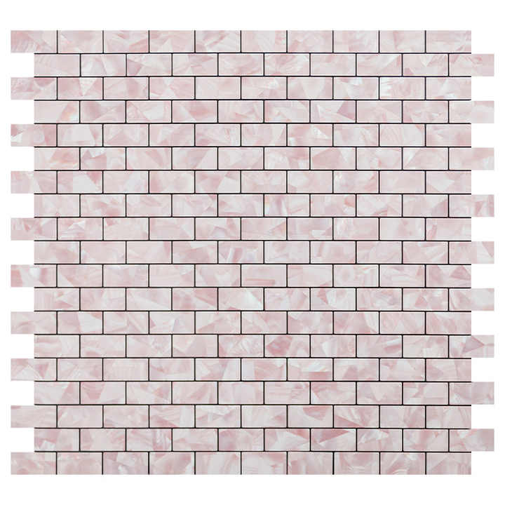 Gạch ốp tường bếp chống bám bẩn Acp kiểu hiện đại bằng nhựa PVC tự dính màu đỏ nhạt - Daisan Store