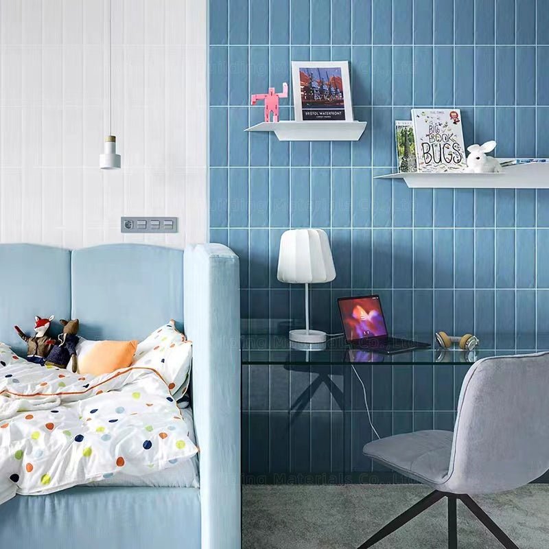 Gạch ốp tường gốm sứ thủ công men bóng mờ nhỏ nhiều màu sắc - Daisan Store