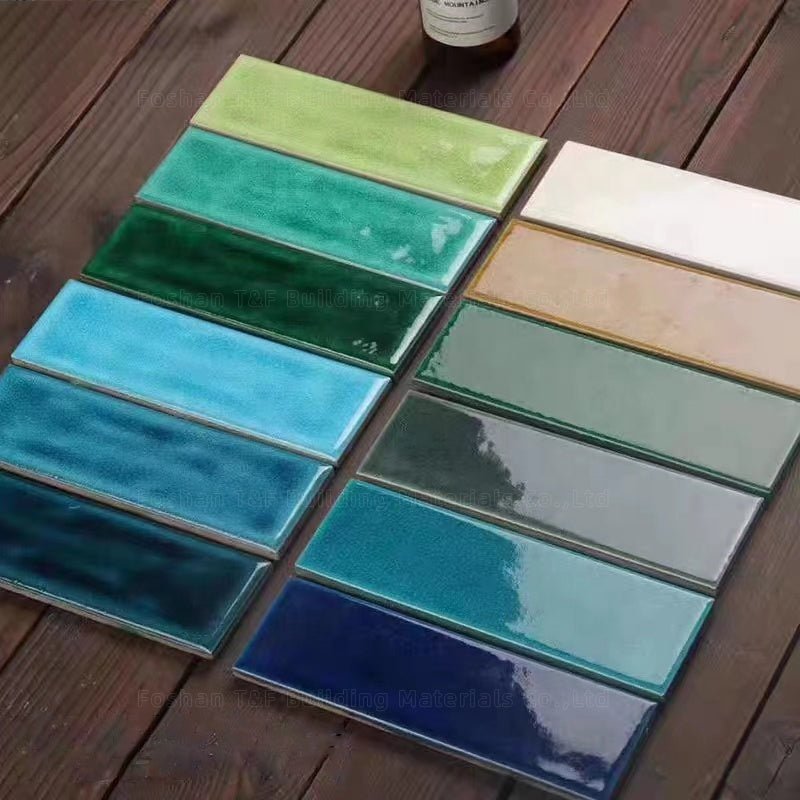 Gạch ốp tường gốm sứ thủ công men bóng mờ nhỏ nhiều màu sắc - Daisan Store