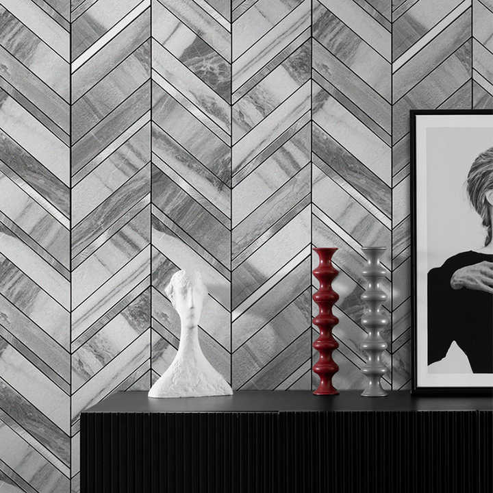 Gạch ốp tường nhôm xương cá bán chạy cho tường bếp, phòng tắm - Daisan Store