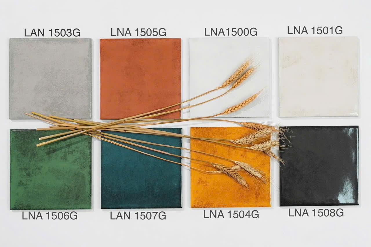 Gạch thẻ Porcelain bóng lượn KT 150x150mm mã LNA1507G - Daisan Store