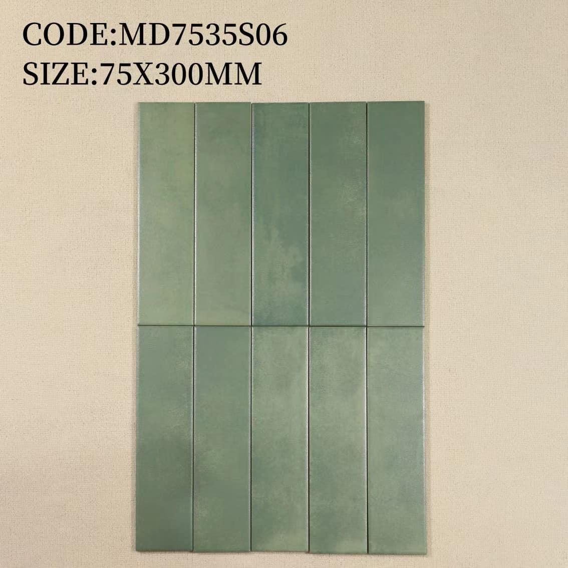 Gạch thẻ Porcelain mờ phẳng KT 75x300 mã MD7534S06 - Daisan Store