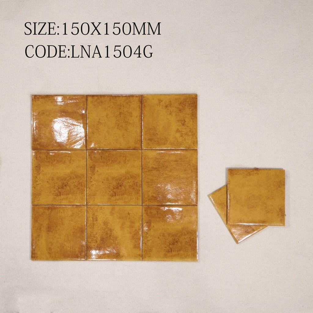 Gạch thẻ vàng men bóng KT 150x150mm 1504G - Daisan Store