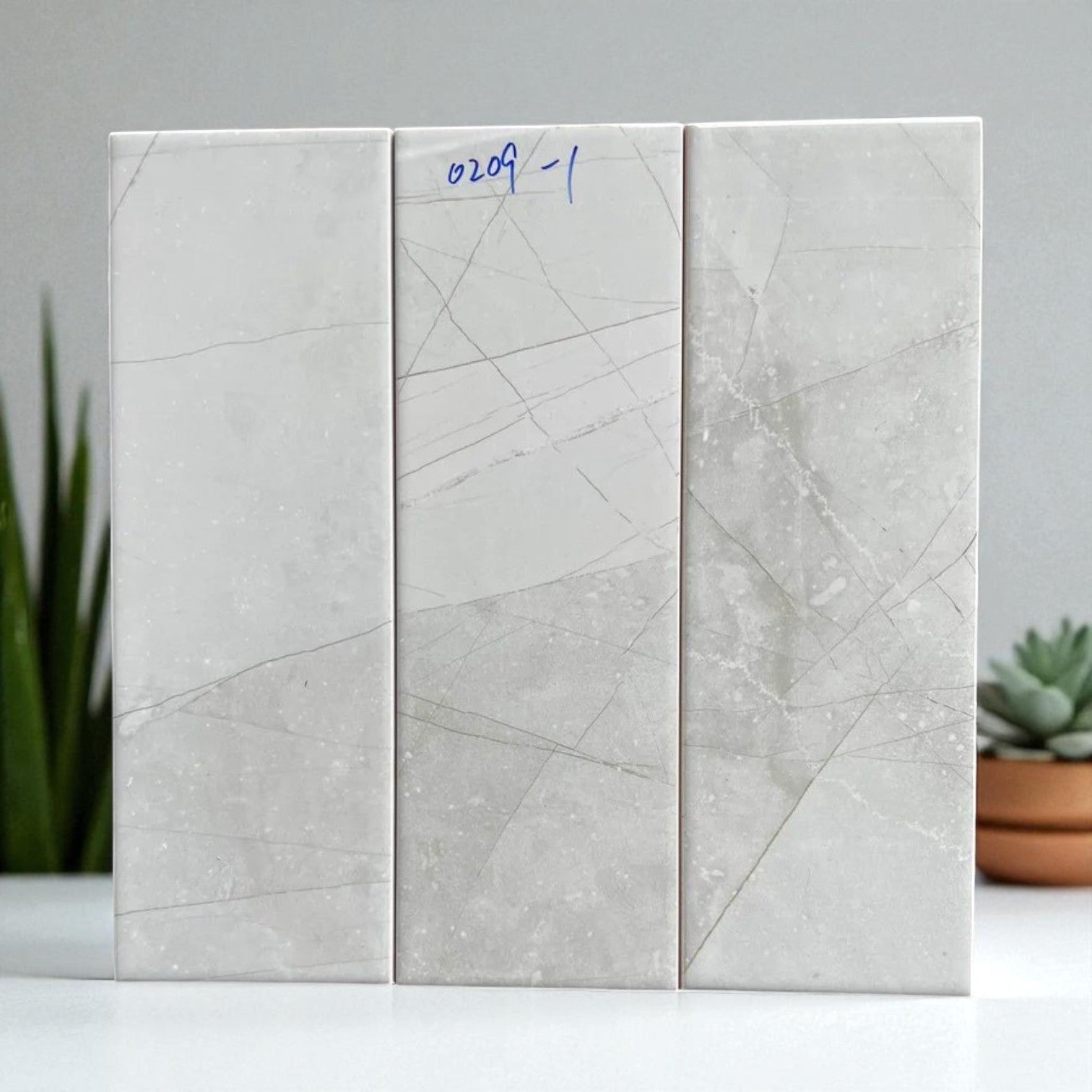 Gạch thẻ Việt Nam KT 100x300mm vân khói loang bóng phẳng loại 1 mã 0209 - 1 - Daisan Store