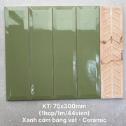 Gạch thẻ xanh bóng vát KT 75x300mm PSTA75306DX5 - Daisan Store
