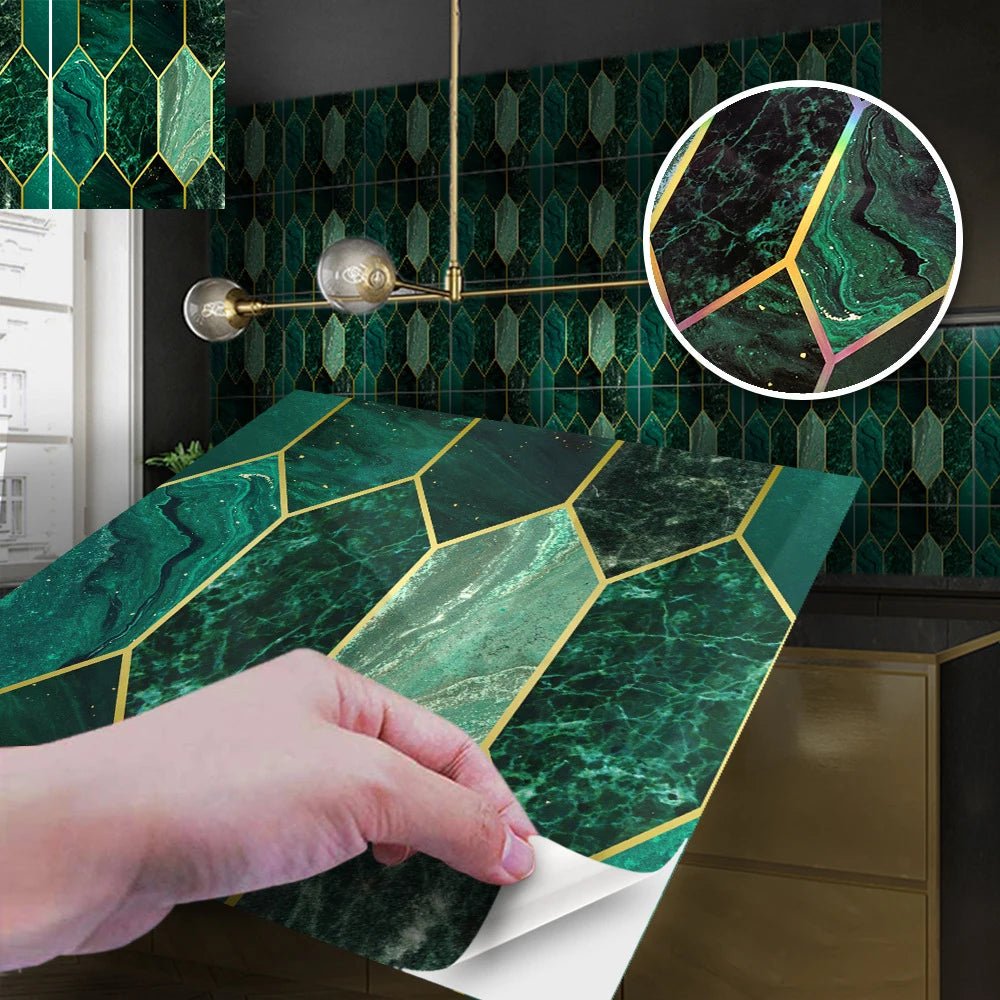 Giấy Dán Tường Chống Nước Gạch Mosaic Xanh 20pcs - Daisan Store