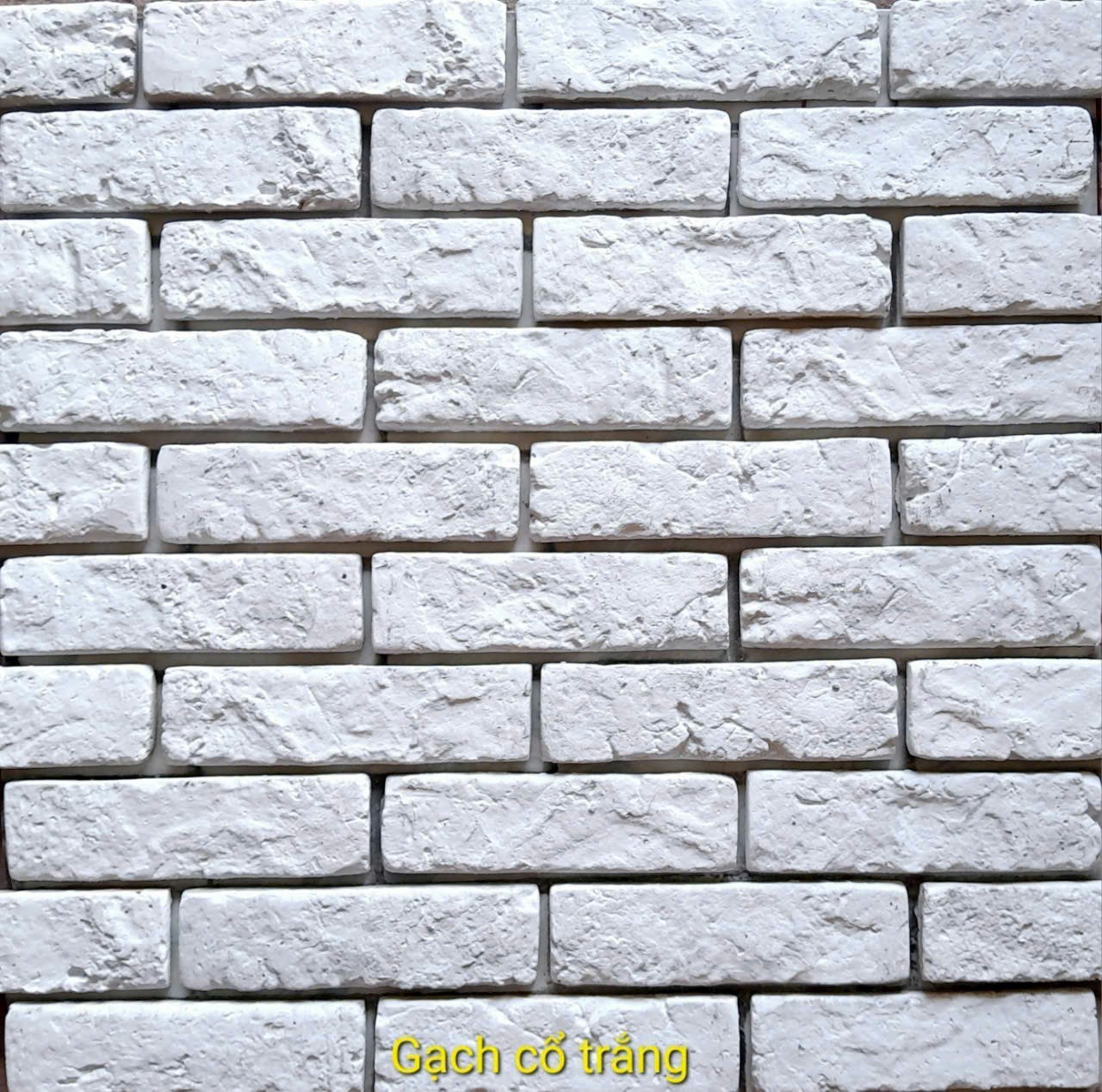 Gạch giả cổ màu trắng