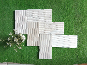 Gạch răng lược trắng sữa 10x20