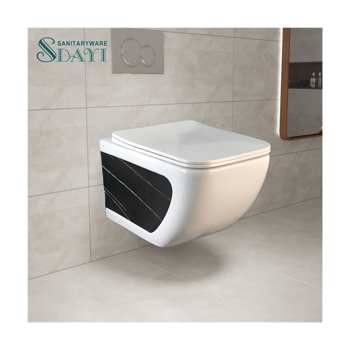 SDAYI Thiết bị vệ sinh hiện đại Bồn cầu gắn tường nhà vệ sinh phòng tắm gia đình Bồn cầu treo tường bằng gốm - Daisan Store