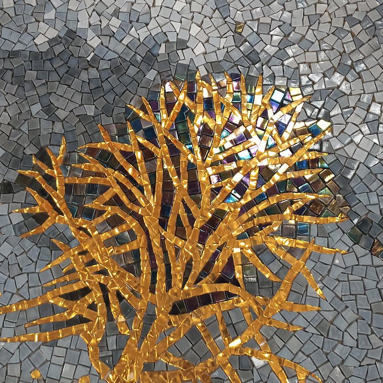 Tranh ghép gốm nghệ thuật họa tiết cây - Daisan Store