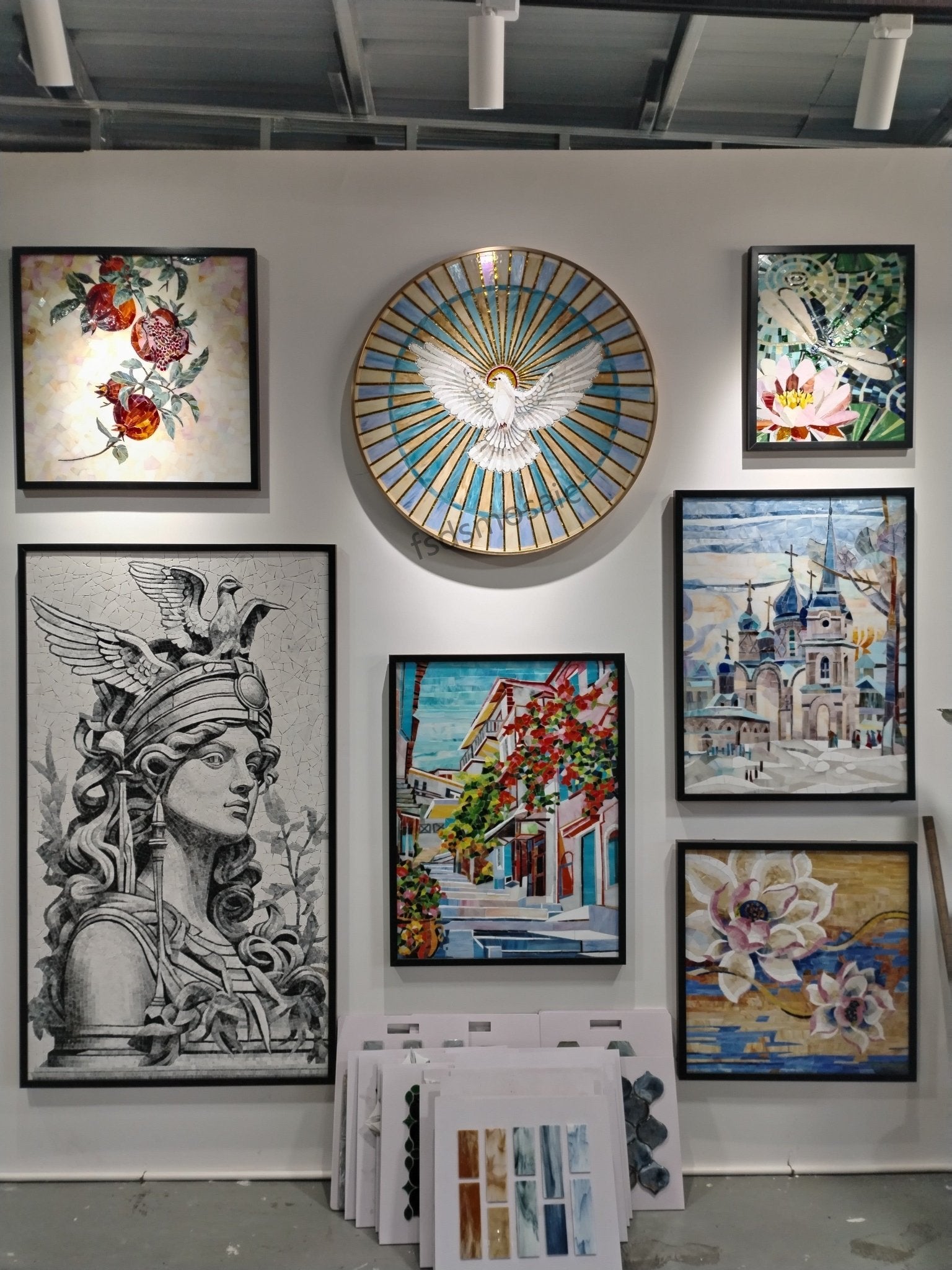 Tranh gốm mảnh ghép quả lựu hiện đại - Daisan Store