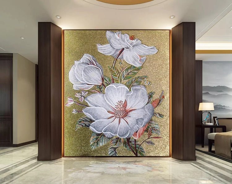 Tranh khảm kính tường Hasin họa tiết mới chim công - Daisan Store