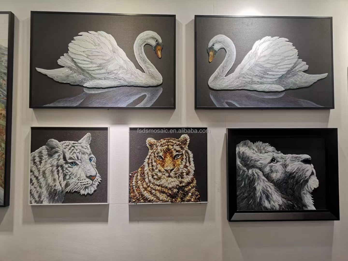 Tranh khảm kính xa xỉ tùy chỉnh, họa tiết ngựa hiện đại - Daisan Store