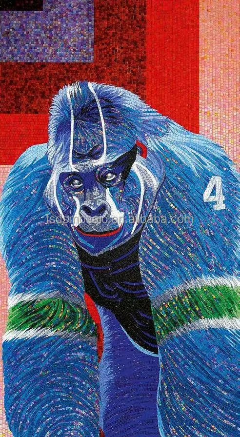 Tranh khảm kính xa xỉ tùy chỉnh, họa tiết ngựa hiện đại - Daisan Store